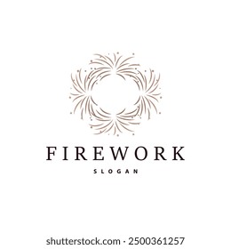 Firework Logo, Modern Abstract Design Simple Colorful Spark, Vector Template Illustration