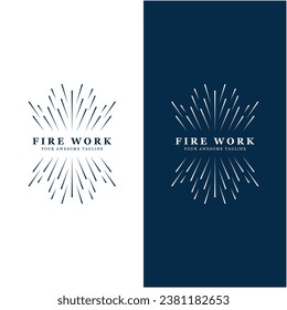 firework logo vector icon illustration design. logo for business, brand, celebration, fireworks, stars