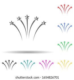 firework multi color style icon. Simple glyph, flat vector of party icons for ui and ux, website or mobile application