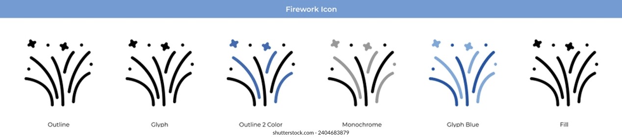 Vector de conjunto de iconos de año nuevo