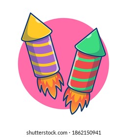Firework for new year party cartoon vector illustration. New year 2021. Flat cartoon style suitable for banner, party, poster