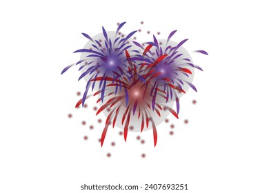 Firework New Year Sticker Design