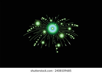 Firework New Year Sticker Design