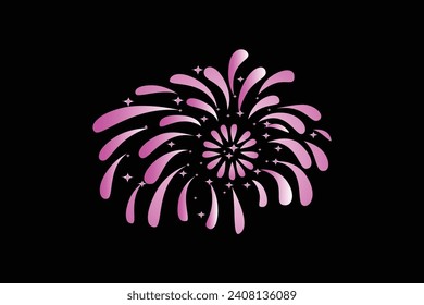 Diseño de pegatinas para el año nuevo de Firework