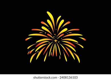 Diseño de pegatinas para el año nuevo de Firework