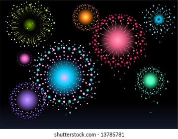 Firework at night