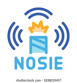 firework noise icon vector. firework noise sign. color symbol illustration
