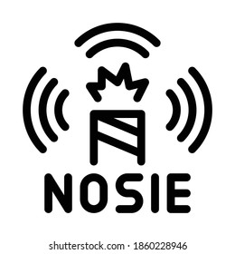 firework noise icon vector. firework noise sign. isolated contour symbol illustration