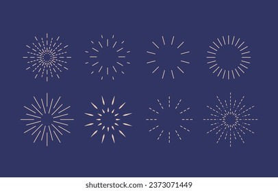 firework object in night.Editable vector illustration for graphic design