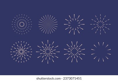 firework object in night.Editable vector illustration for graphic design