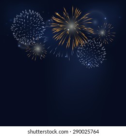 Firework on dark background
