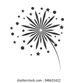 firework on white background