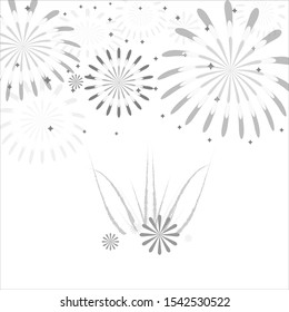 firework on white background, can be use for celebration, party, and new year event. vector illustration.