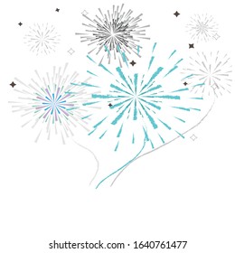 firework on white background, can be use for celebration, party, and new year event. vector illustration.