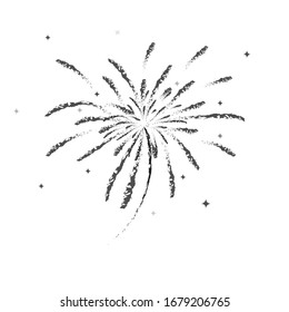 Firework on white background, can be use for celebration, party, and new year event. vector illustration.colorful firework.