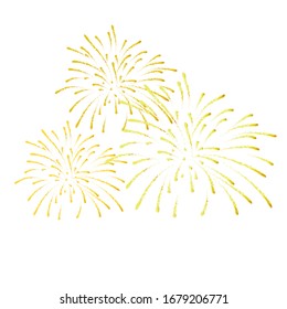 Firework on white background, can be use for celebration, party, and new year event. vector illustration.colorful firework.