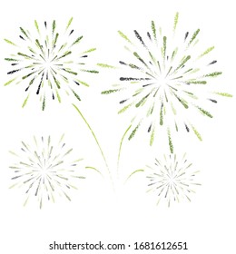 Firework on white background, can be use for celebration, party, and new year event. vector illustration.colorful firework.