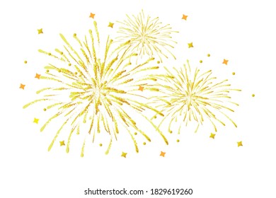 Firework on white background, can be use for celebration, party, and new year event. vector illustration.colorful firework.