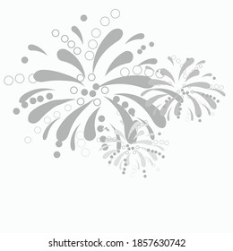 Firework on white background, can be use for celebration, party, and new year event. vector illustration.colorful firework.