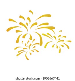 firework on white background, can be use for celebration, party, and new year event. vector illustration.