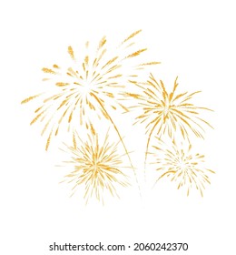 Firework on white background, can be use for celebration, party, and new year event. vector illustration.colorful firework.