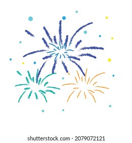 Firework on white background, can be use for celebration, party, and new year event. vector illustration.colorful firework.