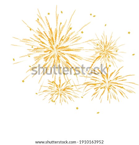 Firework on white background, can be use for celebration, party, and new year event. vector illustration.colorful firework.