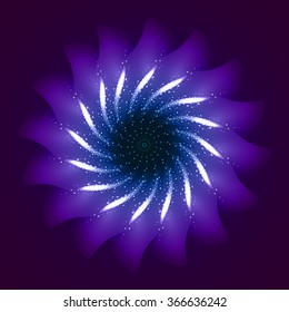 Firework ornament illustration, dark background with firework show. Festive, bright firework for collage and design brochures, poster, wrapping paper, greeting card. Vector illustration.