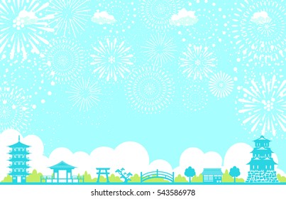 firework over the ancient city 