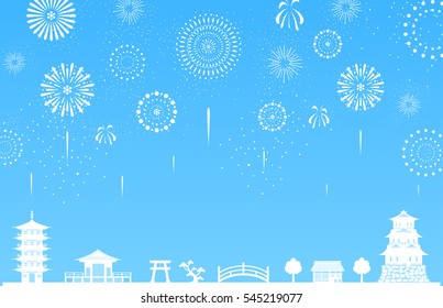 firework over the ancient city 