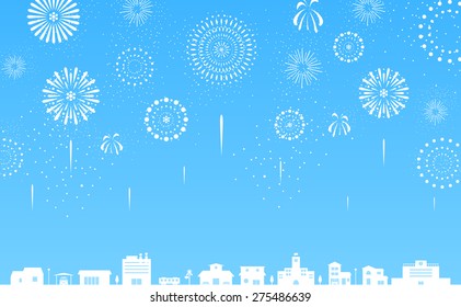 firework over the city