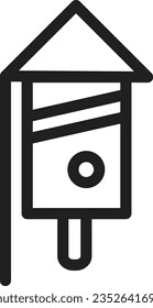 Firework Party Rocket Outline Icon