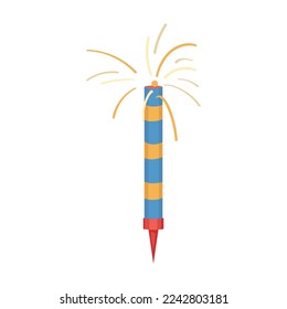 Firework petard on white background