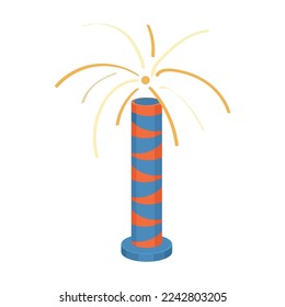 Firework petard on white background