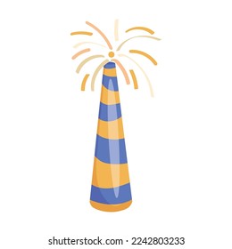 Firework petard on white background