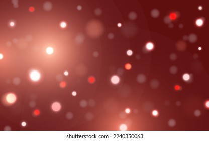 Fondo abstracto de luz suave de color rojo de Firework, Vector eps 10 ilustración de partículas de bokeh, Decoración de fondo