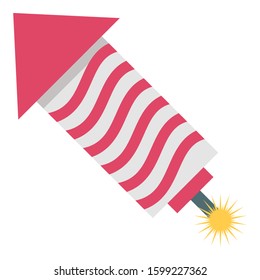 
firework rocket, firework bomb, Color Vector icon which can be easily modified or edit
