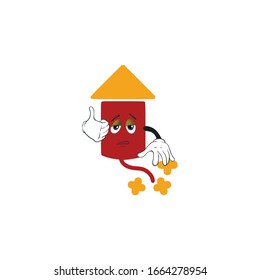 firework rocket cartoon characters design with expression. you can use for stickers, pins, mascot or patches