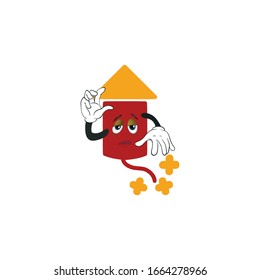 firework rocket cartoon characters design with expression. you can use for stickers, pins, mascot or patches