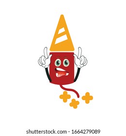 firework rocket cartoon characters design with expression. you can use for stickers, pins, mascot or patches