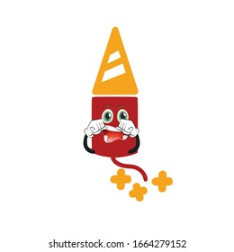 firework rocket cartoon characters design with expression. you can use for stickers, pins, mascot or patches