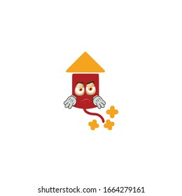 firework rocket cartoon characters design with expression. you can use for stickers, pins, mascot or patches