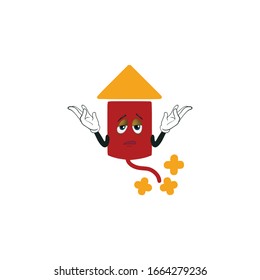 firework rocket cartoon characters design with expression. you can use for stickers, pins, mascot or patches