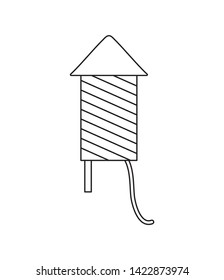 firework rocket celebration isolated icon