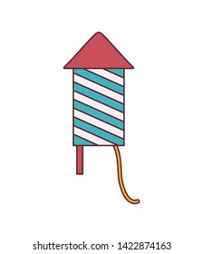 firework rocket celebration isolated icon