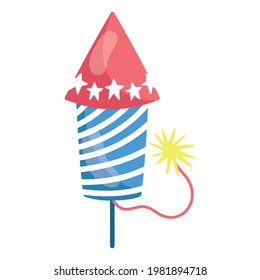 firework rocket celebration isolated icon