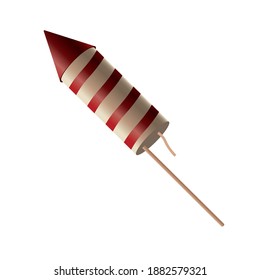 firework rocket celebration party icon vector illustration design
