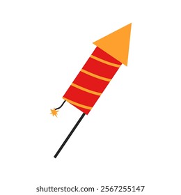 Firework rocket. Chinese New Year vector illustration elements design, individual vector element design,  vector eps