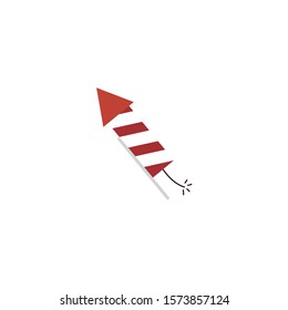 firework rocket detailed style icon vector illustration design
