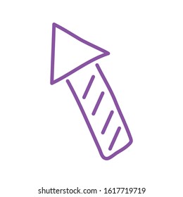 firework rocket explosive isolated icon vector illustration design